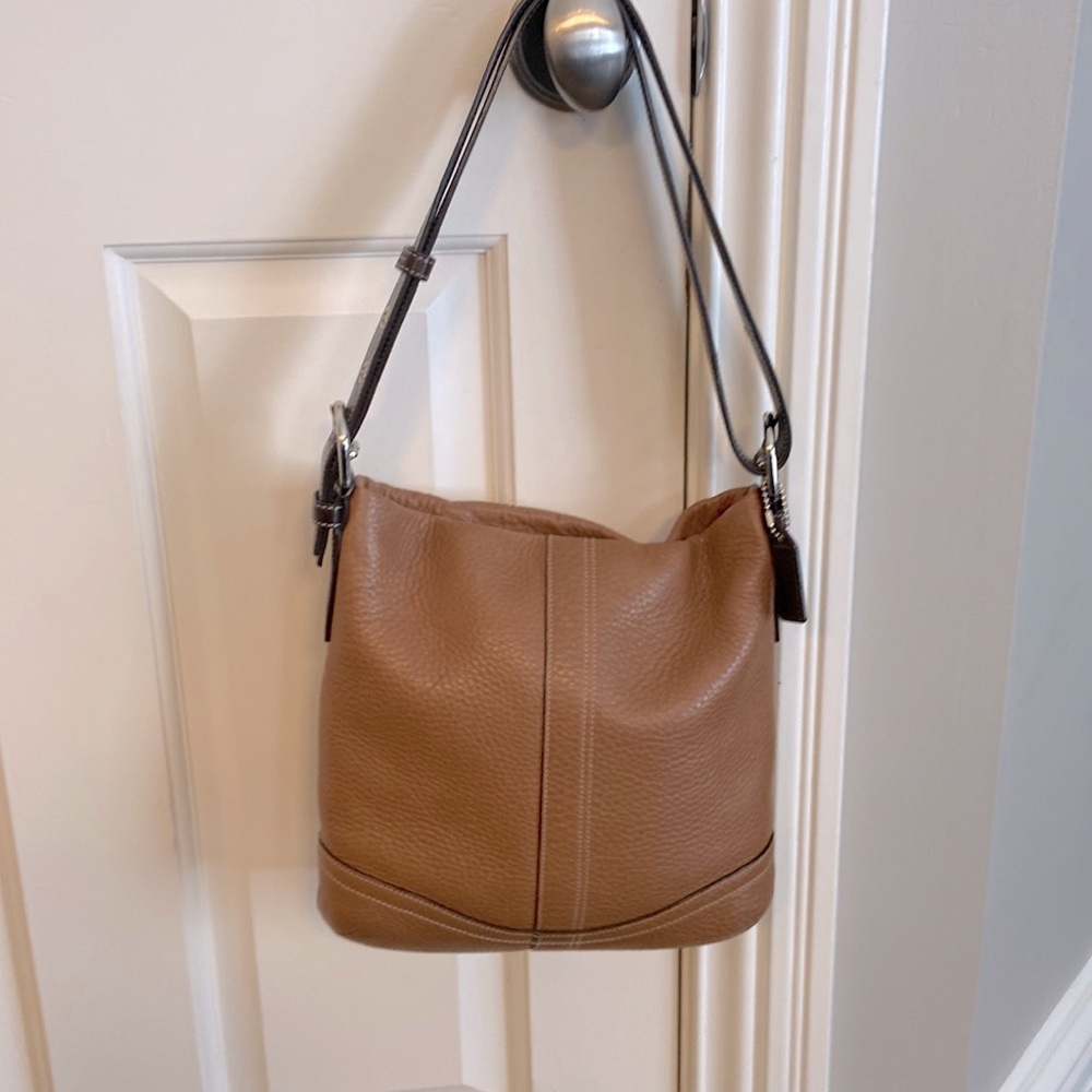 Coach tan adjustable shoulder or cross body